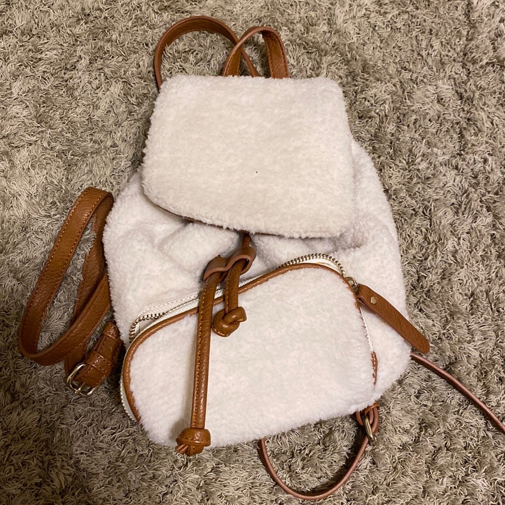 small fuzzy backpack